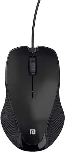 Portronics Toad 101 Wired Optical Mouse with 1200 DPI, Plug & Play, Hi-Optical Tracking, 1.25M Cable Length, 30 Million Click Life(Black)