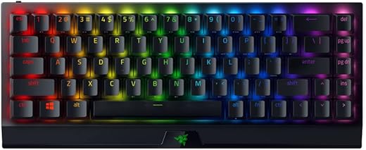 Razer BlackWidow V3 Mini Hyperspeed - 65% Wireless Mechanical Gaming Keyboard (Yellow Switch) I Razer Chroma RGB customizable backlighting RZ03-03890100-R3M1(Black)