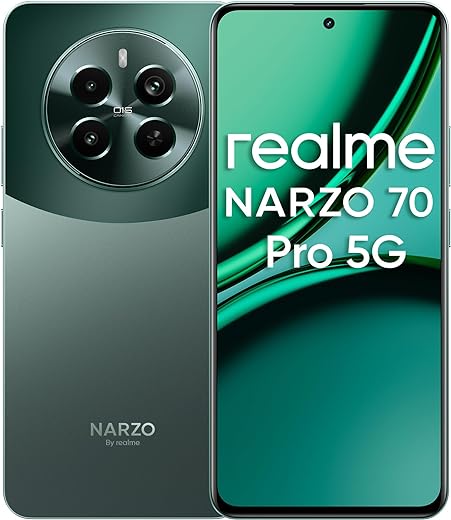 realme NARZO 70 Pro 5G (Glass Green, 8GB RAM,128GB Storage) Dimensity 7050 5G Chipset | Horizon Glass Design | Segment 1st Flagship Sony IMX890 OIS Camera