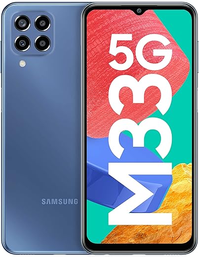 Samsung Galaxy M33 5G (Deep Ocean Blue, 6GB, 128GB Storage) | 6000mAh Battery | Upto 12GB RAM with RAM Plus | Without Charger