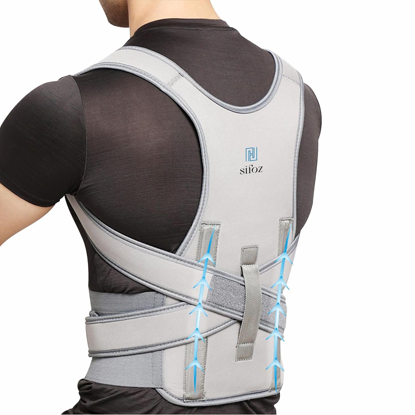 Sifoz Free Size Neoprene Posture Corrector For Men And Women Back Support Belt Back Pain Back Straight And Shoulder Support Belt