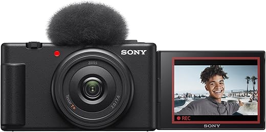 Sony Digital Camera ZV-1F for Content Creators with Ultra-Wide 20mm Prime Lens | Soft Skin Feature | Bokeh | Creative Look | Active Mode Stabilisation -Black