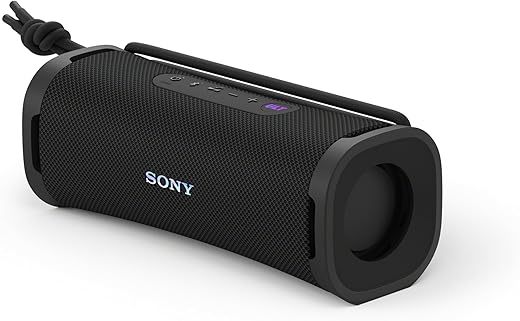 SONY New Launch ULT Field 1 Wireless Ultra Portable Bluetooth Compact Speaker with ULT Button for Massive Bass, 12hrs Battery Life IP67 Waterproof, Dustproof, Hands-Free Calling(with Mic) - Black