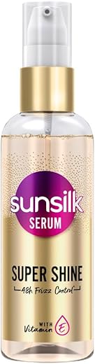 Sunsilk Super Shine Hair Serum For Dry frizzy Hair, Vitamin E Nourishment, 48 hour frizz free, non-sticky, 100ml