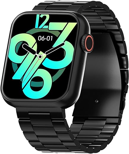 Vibez by Lifelong Hype Men Smartwatch with Bluetooth Calling|Multiple Straps (VBSWM306, 1 Year Manufacturer Warranty, Black)