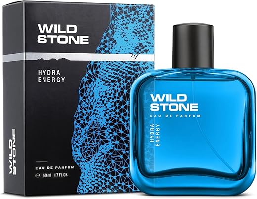 Wild Stone Hydra Energy Premium Eau De Parfum for Men, 50ml|Long Lasting Perfume|Luxury Perfume for Men