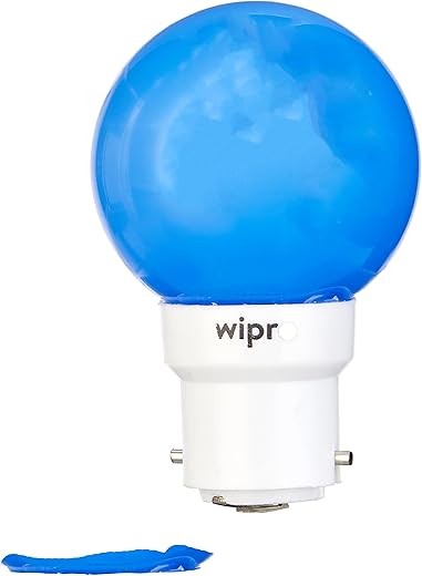 wipro Safelite N10004 B22 0.5-Watt Led Night Lamp (Pack of 3, Blue)