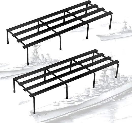 WonderStand ARMADA Heavy-duty Plant Stands (Set of 2) Rectangular Plant Stand for Balcony Metal Plant Stand for Living Room with 7 Layer Coating (Rectangle Black)