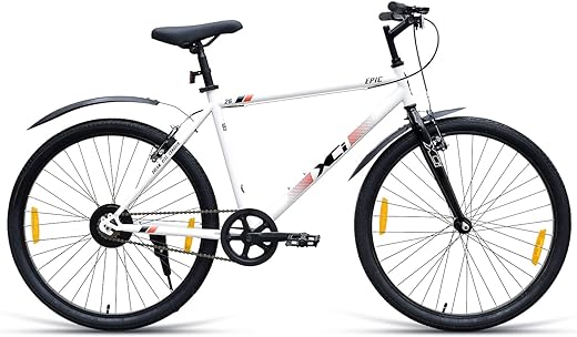 XCi Epic 26T Single Speed Hybrid Bike - White