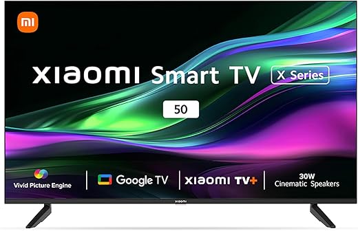 Xiaomi 125 cm (50 inches) X 4K Dolby Vision Series Smart Google TV L50M8-A2IN (Black)