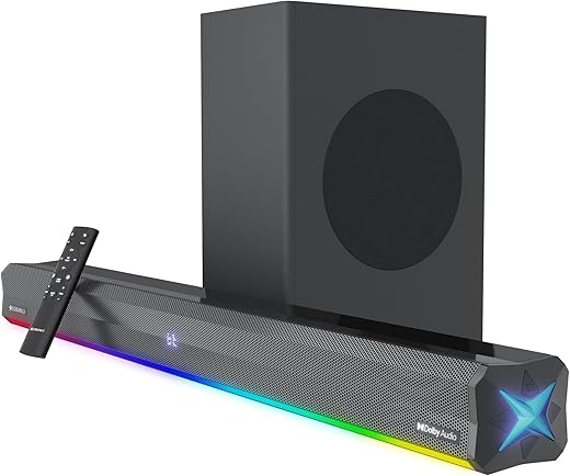 ZEBRONICS JUKE BAR 900 360 Watts Dolby Audio Soundbar with Wireless Subwoofer, Display, Bluetooth V5.3, HDMI (ARC), Optical in, USB, AUX, RGB LED Light, Wall Mount Bracket & Fasteners