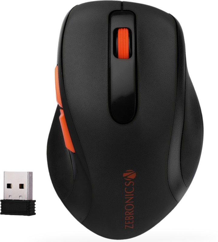 ZEBRONICS Zeb-Curve Wireless Optical Mouse(2.4GHz Wireless, Black)