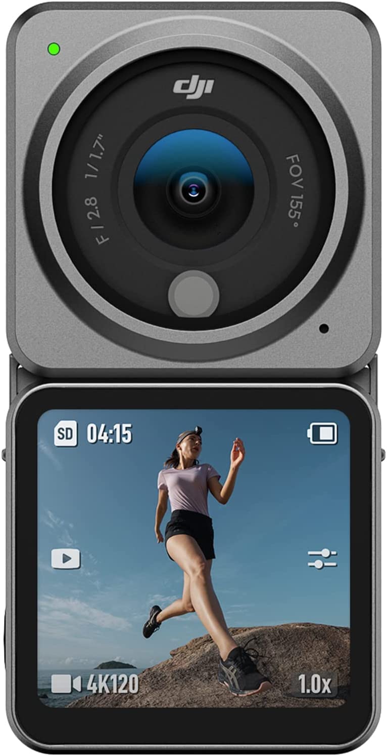 DJI Action 2 Dual Screen Combo -12Mp Digital Zoom Action Camera with Front Touchscreen, 4K Recording Upto 120 Fps& 155° Fov, Portable& Wearable,10M Waterproof,Black