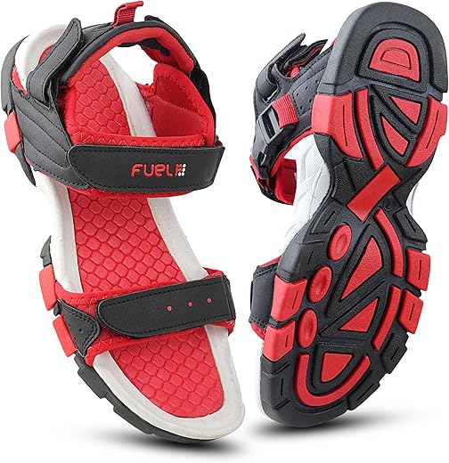 FUEL Sandals & Floaters for Mens & Boys Comfortable & Lightweight Dailywear, Anti-Skid Flexible & Breathable for Running, Walking Stylish Casual Sandal for Outdoor Footwear For Gents (Champion)