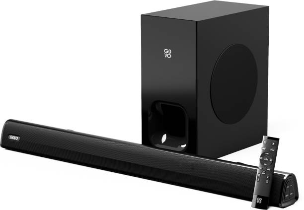 GOVO GOSURROUND 850 |6.25'' Wired Subwoofer 200 W Bluetooth Soundbar  (Platinum Black, 2.1 Channel)