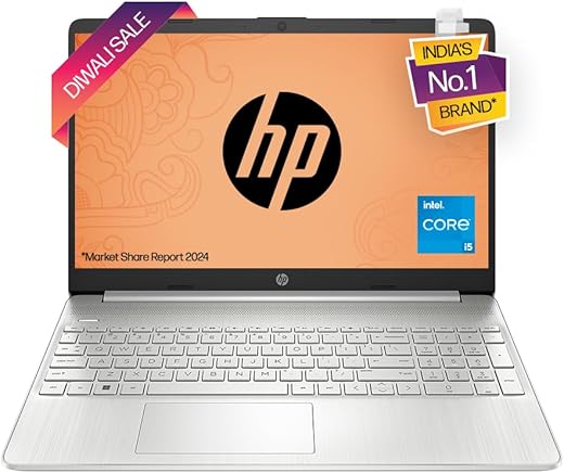 HP 15s Core i5 12th Gen (16GB RAM/512GB SSD/FHD/MS Office 21 /Backlit Keyboard /15.6-inch (39.6 cm)/FHD/Windows 11/Silver/1.69 kg) fy5009TU Laptop