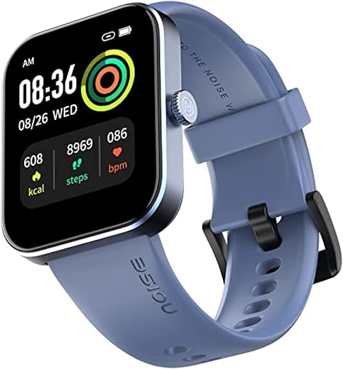 Noise ColorFit Pulse Grand Smart Watch with 1.69"(4.29cm) HD Display, 60 Sports Modes, 150 Watch Faces, Fast Charge, Spo2, Stress, Sleep, Heart Rate Monitoring & IP68 Waterproof (Electric Blue)