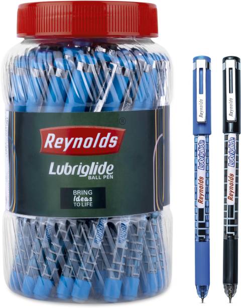 Reynolds Lubriguide Ball Pen  (Pack of 40, Ink Color - Blue Black)