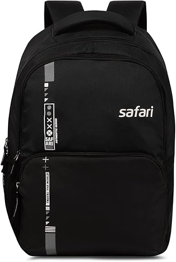 Safari Quill Large Laptop Backpack 26 Ltrs Water Resistant Fabric - Black