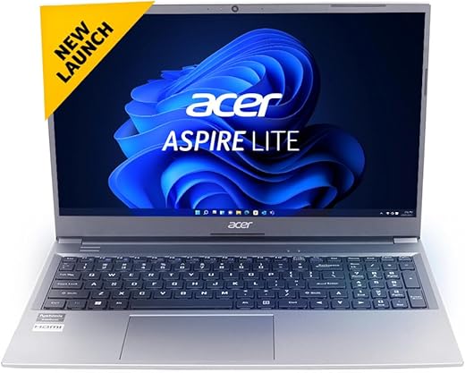 Acer Aspire Lite 12th Gen Intel Core i7-1255U Premium Metal Laptop (Windows 11 Home/16 GB RAM/512 GB SSD) AL15-52, 39.62cm (15.6") Full HD Display, Metal Body, Steel Gray, 1.59 Kg