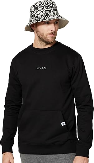 Amazon Brand - Symbol Men Cotton Rich Light Weight Crew Neck Sweatshirt (Regular Fit)