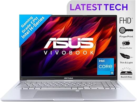 ASUS Vivobook 16" FHD+ (1920 x 1200), 60Hz 300nits, Core i5-12500H, (16GB RAM/512GB SSD/Intel Iris Xᵉ Graphics/Win 11/Office Home/Fingerprint/42WHr Battery/Transparent Silver/1.88kg), X1605ZAC-MB541WS