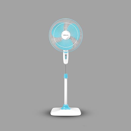 Bajaj Rapido 400 mm Pedestal Fan, Pearl Blue, With Full Copper Motor and High Speed Operation, Regular