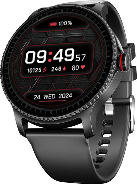 boAt Lunar Discovery w/ Turn by Turn Navigation, 3.53 cm HD Display & BT Calling Smartwatch  (Active Black Strap, Free Size)