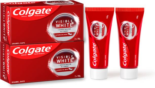 Colgate Visible White (200g x 2) Toothpaste  (400 g, Pack of 2)