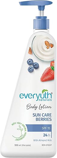 Everyuth Naturals Body Lotion For All Skin Types SPF 15 Sun Care Berries 500Ml