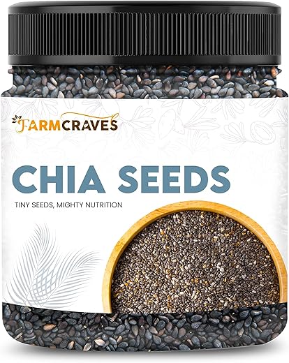 FARMCRAVES Premium Raw Chia Seed |1 kg | Healthy Dry Fruit Snack