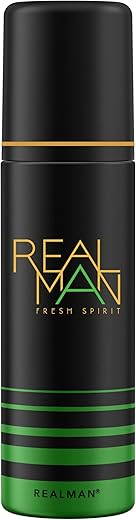 Fogg Realman Fresh Spirit Deodorant, Strong Mens Body Spray, Long Lasting Fragrance, 200Ml