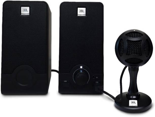 JBL Commercial with microphone 2.5 W Laptop/Desktop Speaker  (Black, Stereo Channel)