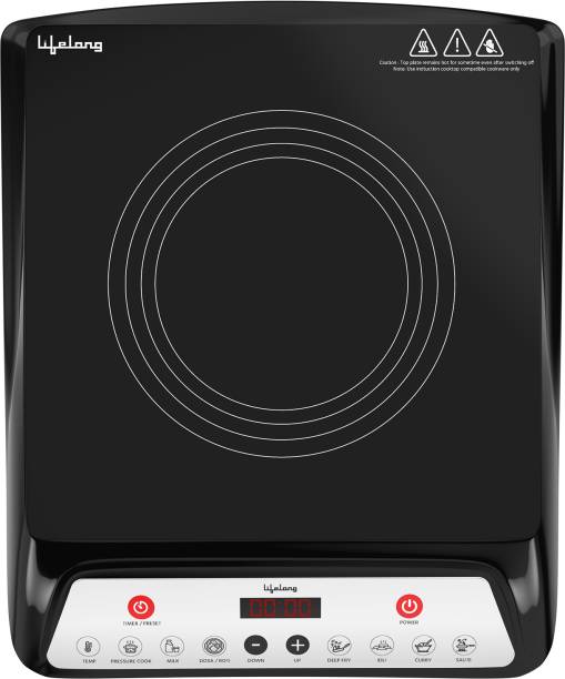 Lifelong 1800 W Induction Cooktop Push Button  (Black, 1800 W, Auto Shutoff)