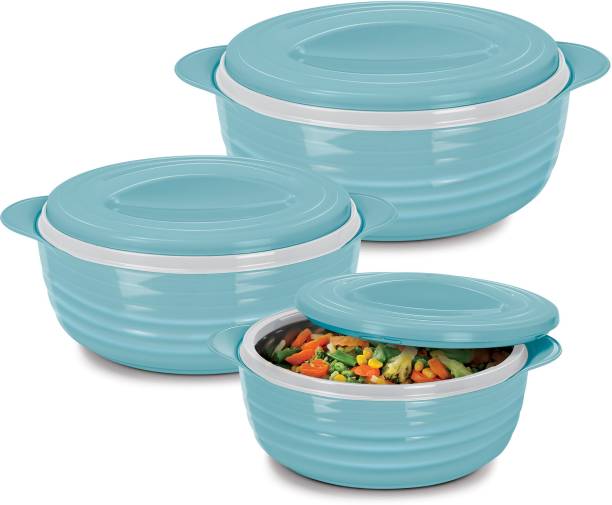 MILTON Aspire Jr. Set Inner Stainless Steel Casseroles Pack of 3 Serve Casserole  (3000 ml)