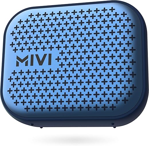 Mivi Roam 2 Bluetooth 5W Portable Speaker,24 Hours Playtime,Powerful Bass, Wireless Stereo Speaker with Studio Quality Sound,Waterproof, Bluetooth 5.0 and in-Built Mic with Voice Assistance-Blue