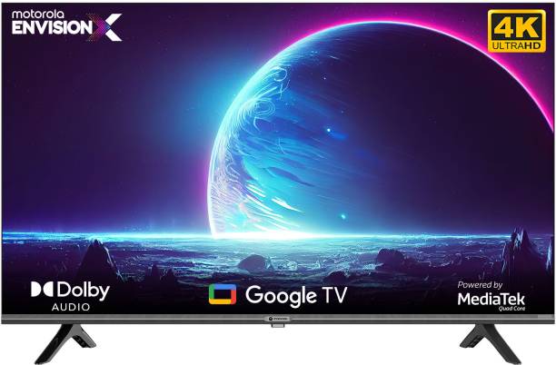 MOTOROLA EnvisionX 165 cm (65 inch) Ultra HD (4K) LED Smart Google TV with Inbuilt Box Speakers & Dolby Audio  (65UHDGDMBSXP)