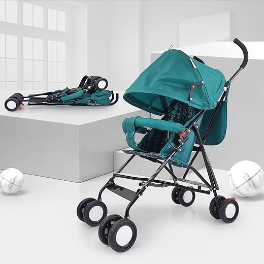 NHR Stroller and Pram for Baby,Kids - Portable Buggy for Kids, Buggy, Compact & Travel Friendly Baby pram, Easy Foldable and Carry, Kids Age 6-24 Months (Green)