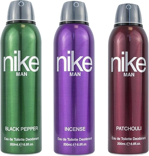 Nike Black Pepper + Incense + Patchouli Deodorant For Man - Pack Of 3 (200ml Each)