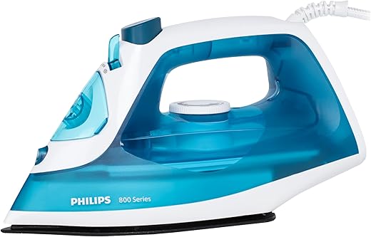 Philips Steam Iron DST0820/20 (World no. 1 Ironing Brand) Powerful 15 gm/min Steam Output with Spray, Multilayer Coated Non stick Soleplate with 1250 W quick Heat up