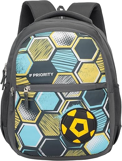 Priority 16 Inch Mischief Backpack | 7 Years To 12 Years | School Bag For Kids - Grey