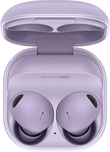Samsung Galaxy Buds2 Pro, with Innovative AI features, Bluetooth Truly Wireless in Ear Earbuds with Noise Cancellation (Bora Purple)