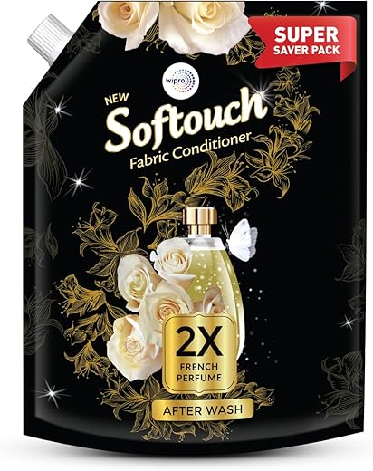 Softouch 2X French Perfume 2L Fabric Conditioner with French Rose & Jasmine| After Wash Liquid Fabric Softener with Long-Lasting Fragrance| Suitable for All Clothes