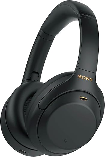 Sony WH-1000XM4 Industry Leading Wireless Noise Cancellation Bluetooth Over Ear Headphones with Mic for Phone Calls, 30 Hours Battery Life, Quick Charge, AUX, Touch Control and Voice Control - Black