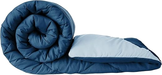 Status Contract Reversible Solid Comforter Double Bed Blanket for Winter//Double/GSM- 220/SIZE -220 x 210 cm (Blue)