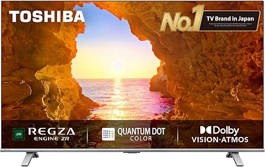 Toshiba 126 cm (50 inches) 4K Ultra HD Smart QLED TV 50C450ME (Silver)