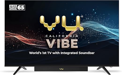 Vu 164cm (65 inches) Vibe Series QLED 4K Google TV 65VIBE24 (Black)