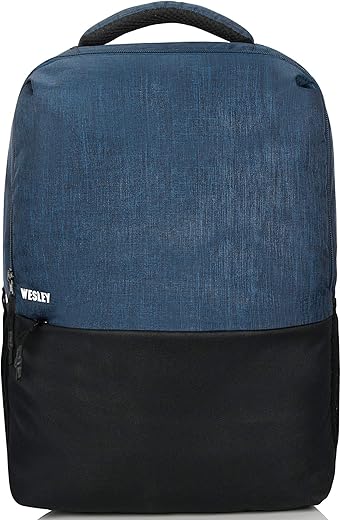 Wesley Milestone 2.0 Casual Waterproof Laptop Backpack/Office Bag/School Bag/College Bag/Travel Backpack (Dimensions:13x18 inches) (Compatible with 39.62cm(15.6inch laptop) 30 L (Blue & black)