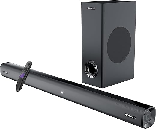 ZEBRONICS Juke BAR 6500, Dolby Soundbar, 120 Watts, Virtual 5.1 Surround, Dolby Audio, Dual Driver Soundbar, 5.25"" Subwoofer, Bluetooth | HDMI (ARC) | Optical | USB | AUX