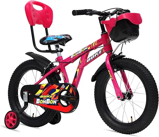 Avon Buke Bonbon 14T MTB Kids Bicycles for Boys| Frame Size: 8.5" | Wheel Size: 14" inch Steel Rim | Rigid Fork & Caliper Brake | Ideal Cycle for Kids: 2-4yrs | (Barbie Pink)